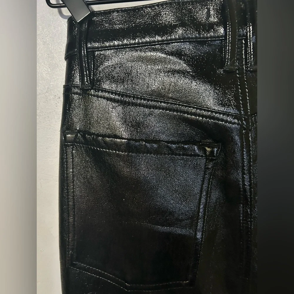 We the Free Phoenix Coated Skinny Jeans in Liquid Black SZ 25 - Picture 10 of 11